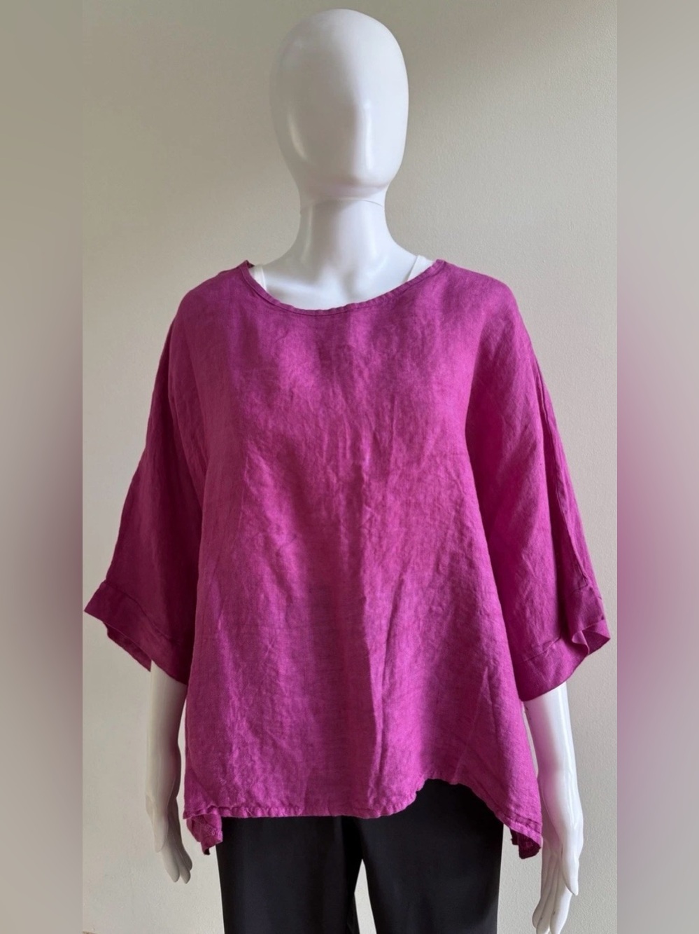 GIGI MODA Linen Top Tunic Blouse, One Size